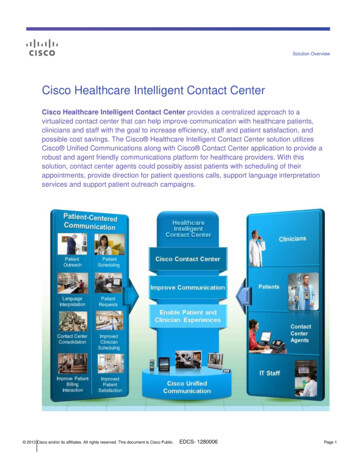 Cisco Healthcare Intelligent Contact Center