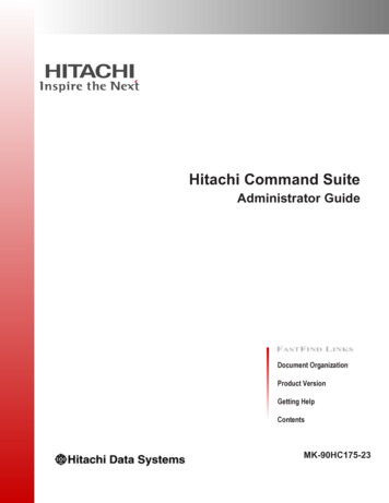 Hitachi Command Suite Administrator Guide