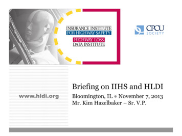 Briefing On IIHS And HLDI