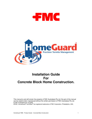 Installation Guide For Concrete Block Home Construction.