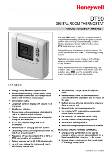 Honeywell DT90E Digital Room Thermostat Data Sheet