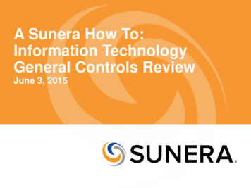 A Sunera How To: Information Technology General Controls .