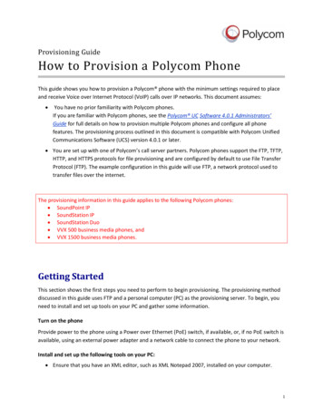 Provisioning Guide How To Provision A Polycom Phone