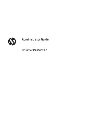 Administrator Guide HP Device Manager 4