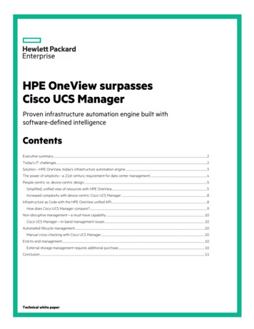 HPE OneView Surpasses Cisco UCS Manager