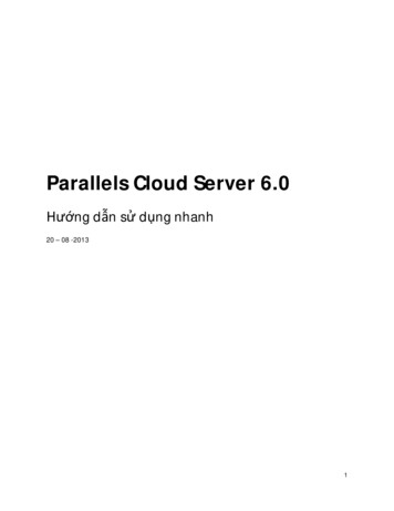 Parallels Cloud Server 6 - QuantriNet