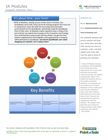 Key Benefits - QuickBooks Shopping Cart For QuickBooks And .