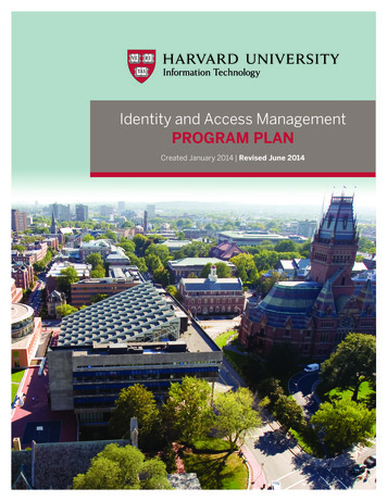 Identity And Access Management - Harvard University