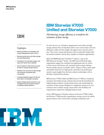 IBM Storwize V7000 Unified And Storwize V7000