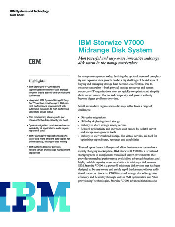 IBM Storwize V7000 Midrange Disk System - Shore Data