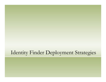 Identity Finder Deployment Strategies