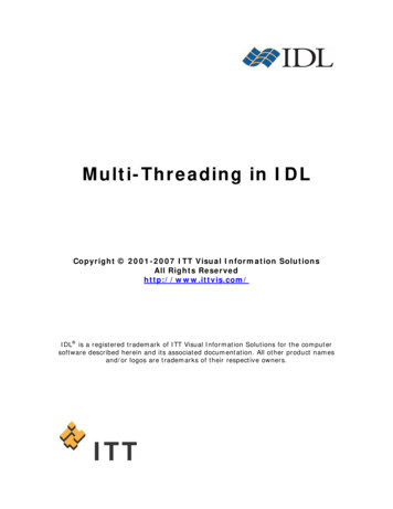 Multi-Threading In IDL - L3Harris Geospatial