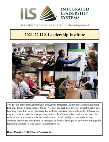 2021 22 ILS Leadership Institute - Integrated Leader