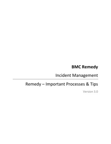 Incident Management Remedy Important Processes & Tips