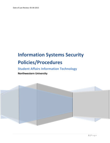 Information Systems Security Policies/Procedures