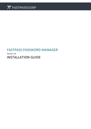 FASTPASS PASSWORD MANAGER - .fastpasscorp 