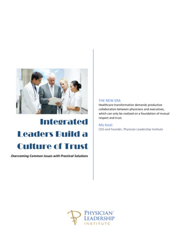 Integrated Leaders Build A Culture Of Trust - CTI Leadership