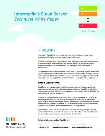 Intermedia’s Cloud Server Technical White Paper