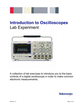 Introduction To Oscilloscopes Lab Experiment