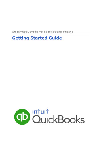 AN INTRODUCTION TO QUICKBOOKS ONLINE Getting 