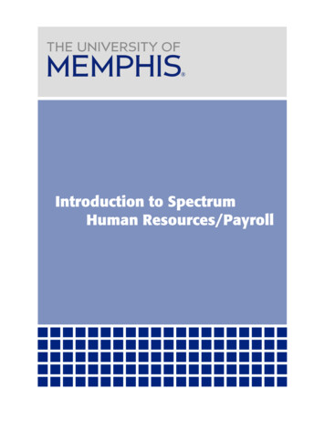 Introduction To Spectrum Human Resources/Payroll