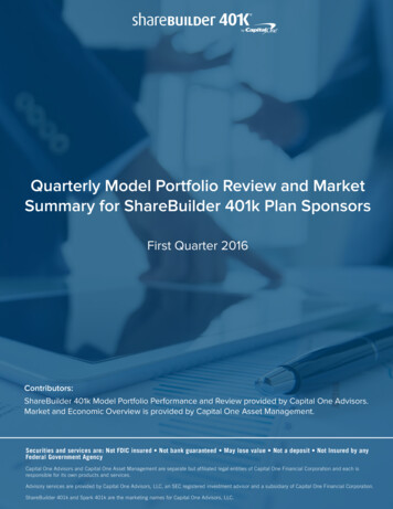Quarterly Model Portfolio Review And Market Summary For .
