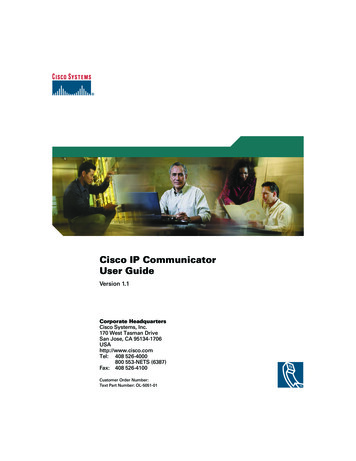 Cisco IP Communicator User Guide (1.1)