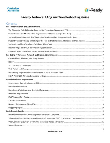 I-Ready Technical FAQs And Troubleshooting Guide