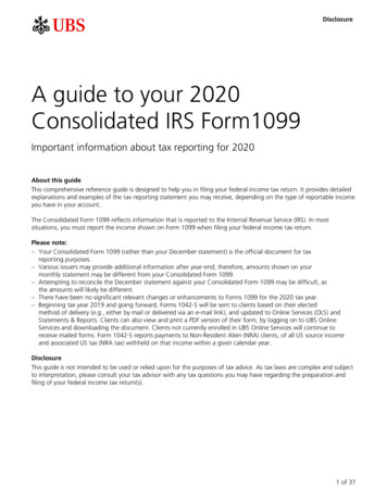 A Guide To Your 2020 Consolidated IRS Form1099