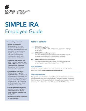 SIMPLE IRA Employee Guide - Capital Group