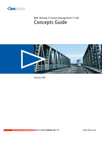 BMC Remedy IT Service Management 7.5.00 Concepts Guide