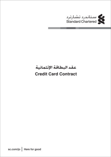 Credit Card Contract - Standard Chartered