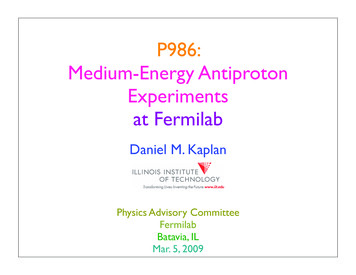 P986: Medium-Energy Antiproton Experiments