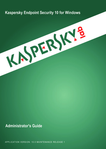 Kaspersky Endpoint Security 10 For Windows