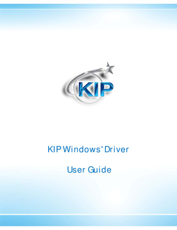 KIP Windows Driver User Guide