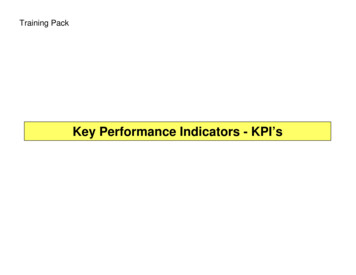 Key Performance Indicators - KPI’s