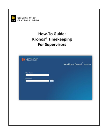 How-To Guide: Kronos Timekeeping For Supervisors