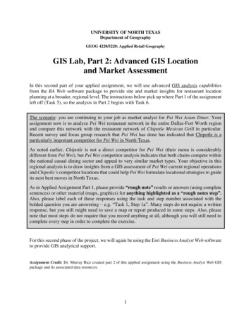 GIS Lab, Part 2: Advanced GIS Location And Market Assessment