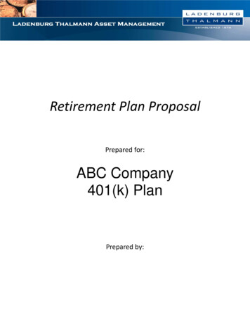 Retirement Plan Proposal