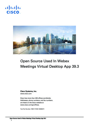 Open Source Used In Webex Meetings Virtual Desktop App 39