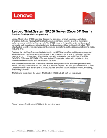 Lenovo ThinkSystem SR630 Server (Xeon SP Gen 1) 