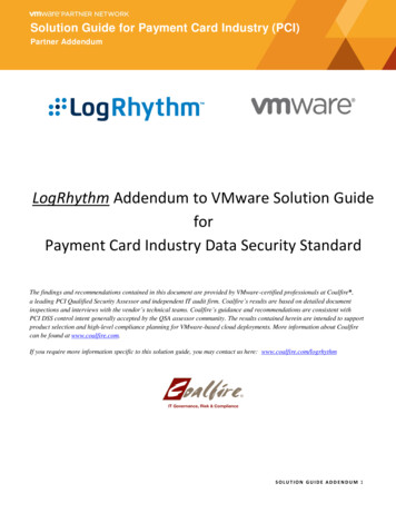 LogRhythm Addendum To VMware Solution Guide For 