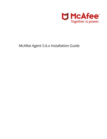 McAfee Agent 5.6.x Installation Guide