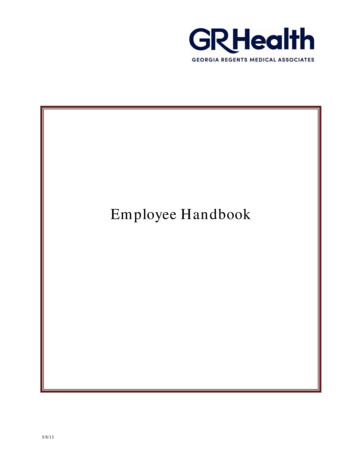 Employee Handbook Revisions 6-11-13 - Augusta University