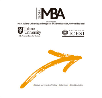 Dual-Degree MBA, Tulane University And Magíster En .