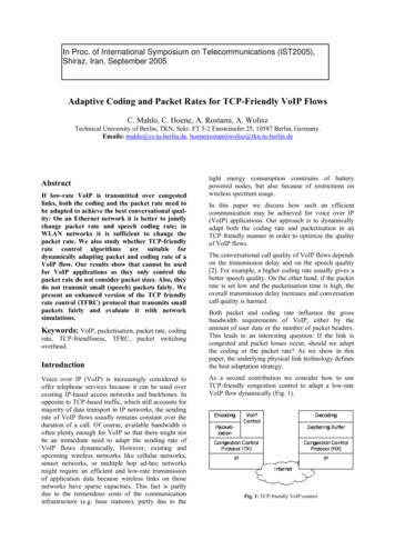 Adaptive Coding And Packet Rates For TCP-Friendly VoIP Flows