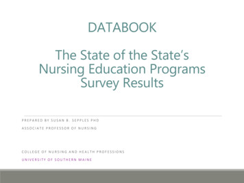 DATABOOK The State Of The State’s Nursing Education .