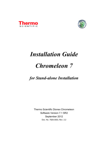 Installation Guide Chromeleon 7 - Thermo Fisher Scientific