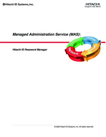 Managed Administration Service (MAS)