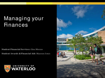 Managing Your Finances - University Of Waterloo